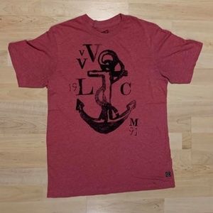 Men's Red Anchor Volcom T-Shirt